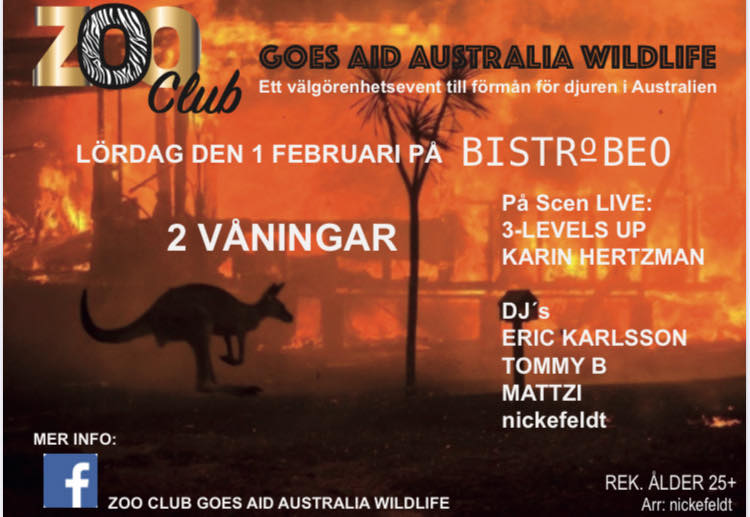 Ett välgörenhetsevent till förmån för djuren i Australien